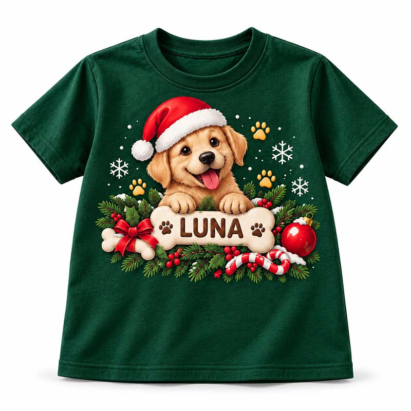 Camiseta navideña personalizada con tu mascota